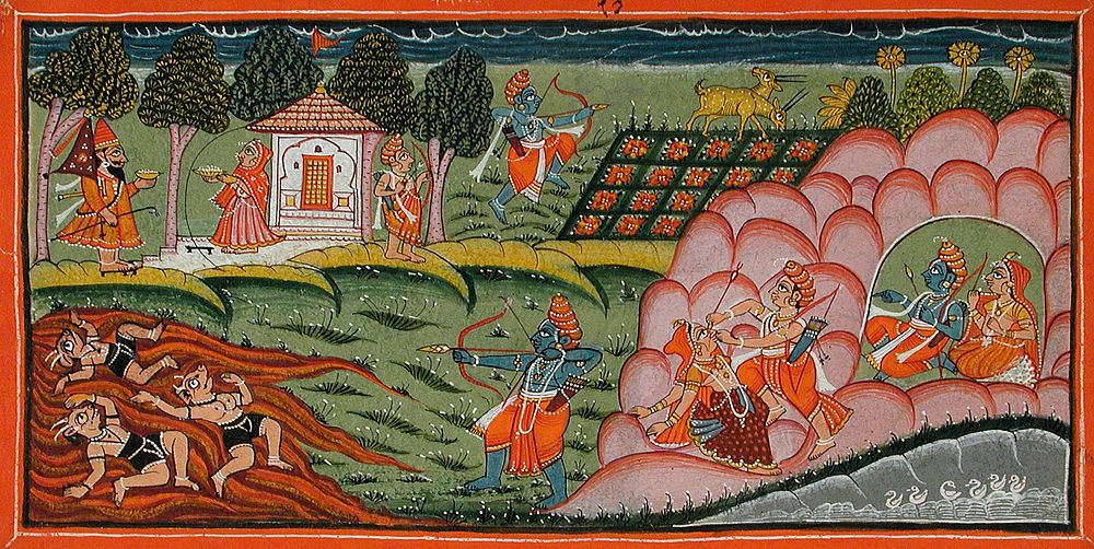 Episodes in the Panchavati Forest, Folio from a Ramayana (Adventures of Rama)