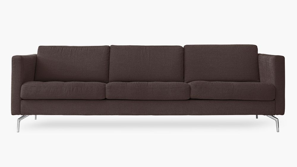 Brown couch, living room furniture