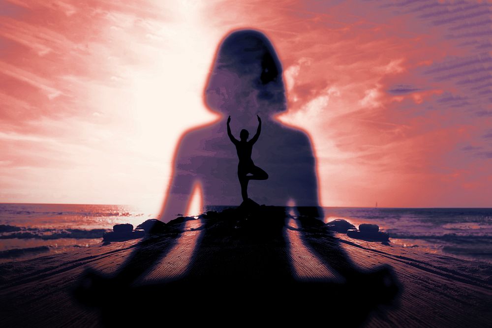 Yoga & meditation image with copy space