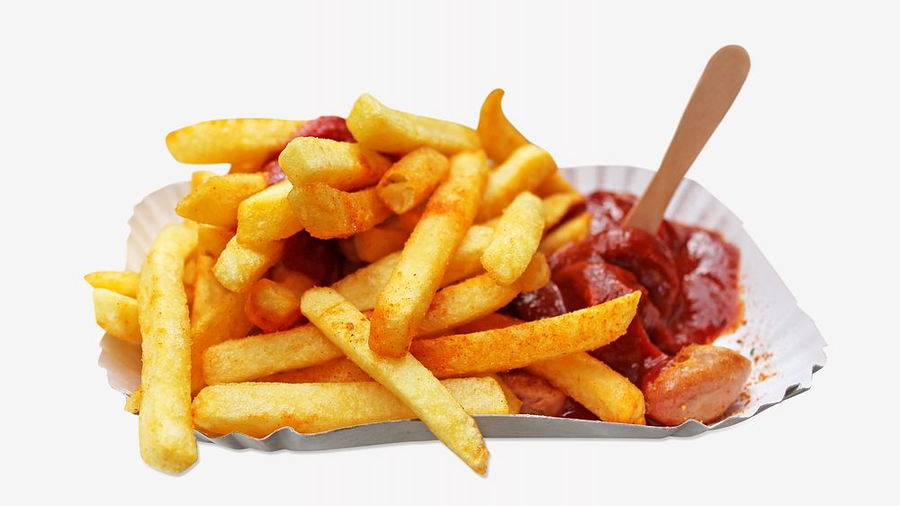 French fries isolated image