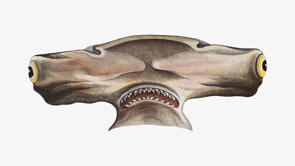 Shark vintage illustration, fish image