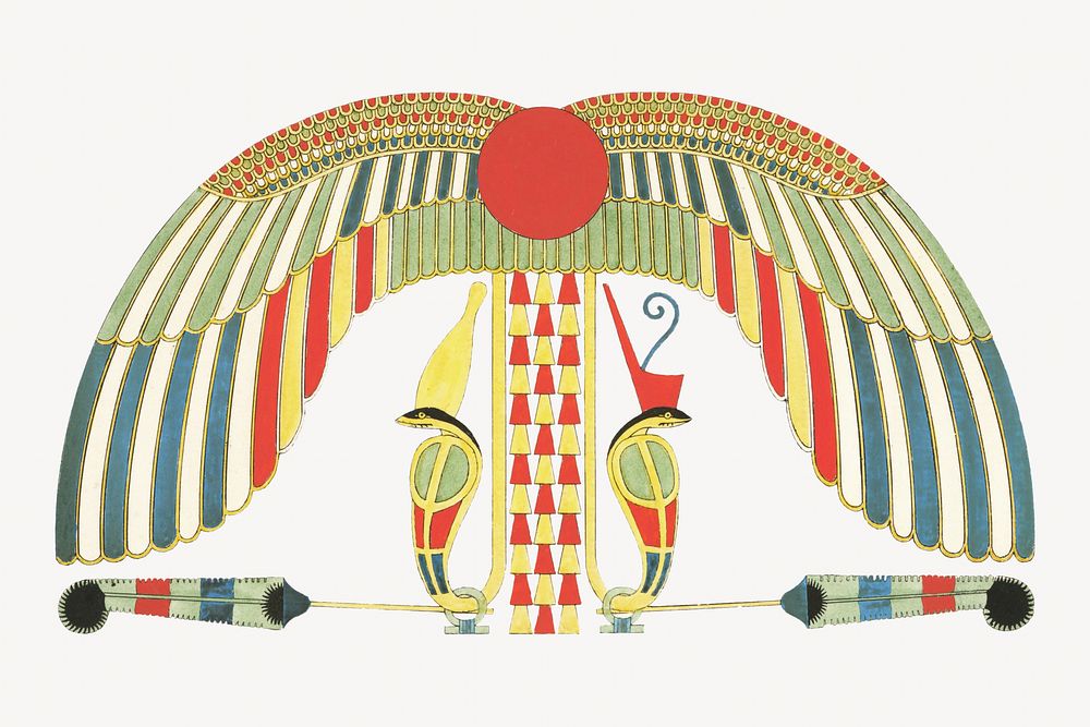 Egypt emblem vintage illustration