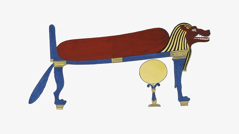 Egyptian bed  vintage illustration. Remixed by rawpixel. 