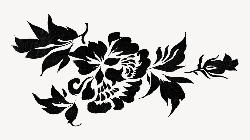 Black floral illustration