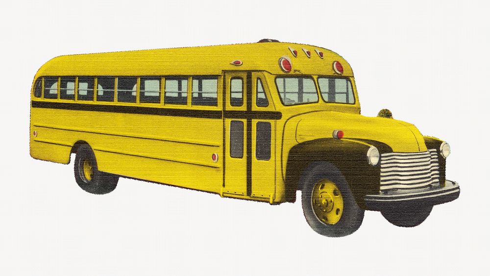School bus vehicle. Remixed by rawpixel.