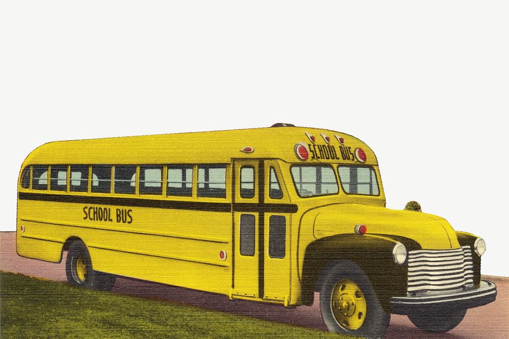 School bus vehicle psd. Remixed by rawpixel.