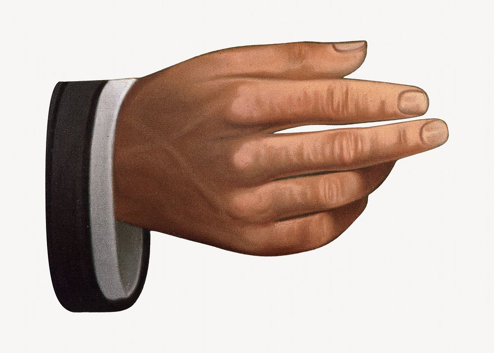 Businessman's hand, vintage gesture illustration. Remixed by rawpixel.