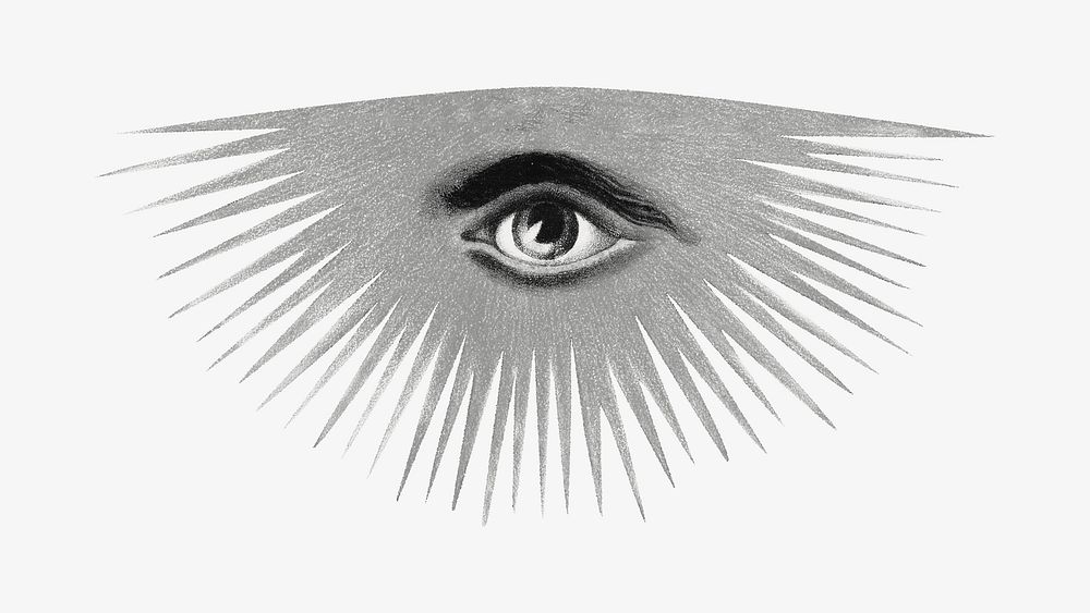 Observing eye, Masonic chart of the Scottish rite. Remixed by rawpixel.