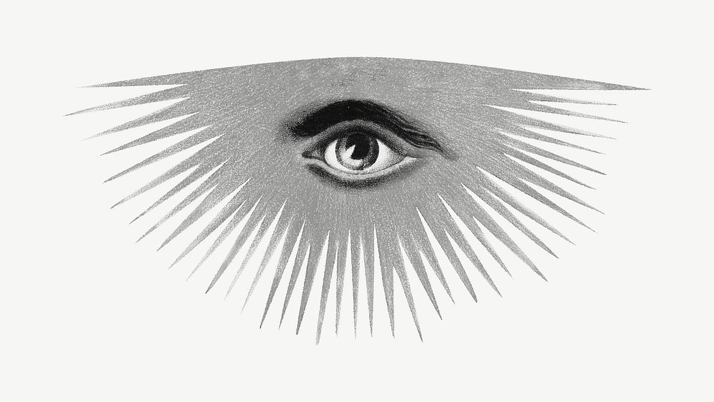 Observing eye, Masonic chart of the Scottish rite psd. Remixed by rawpixel.