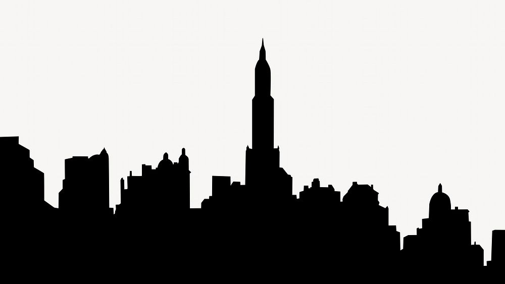 New York cityscape silhouette. Remixed by rawpixel.