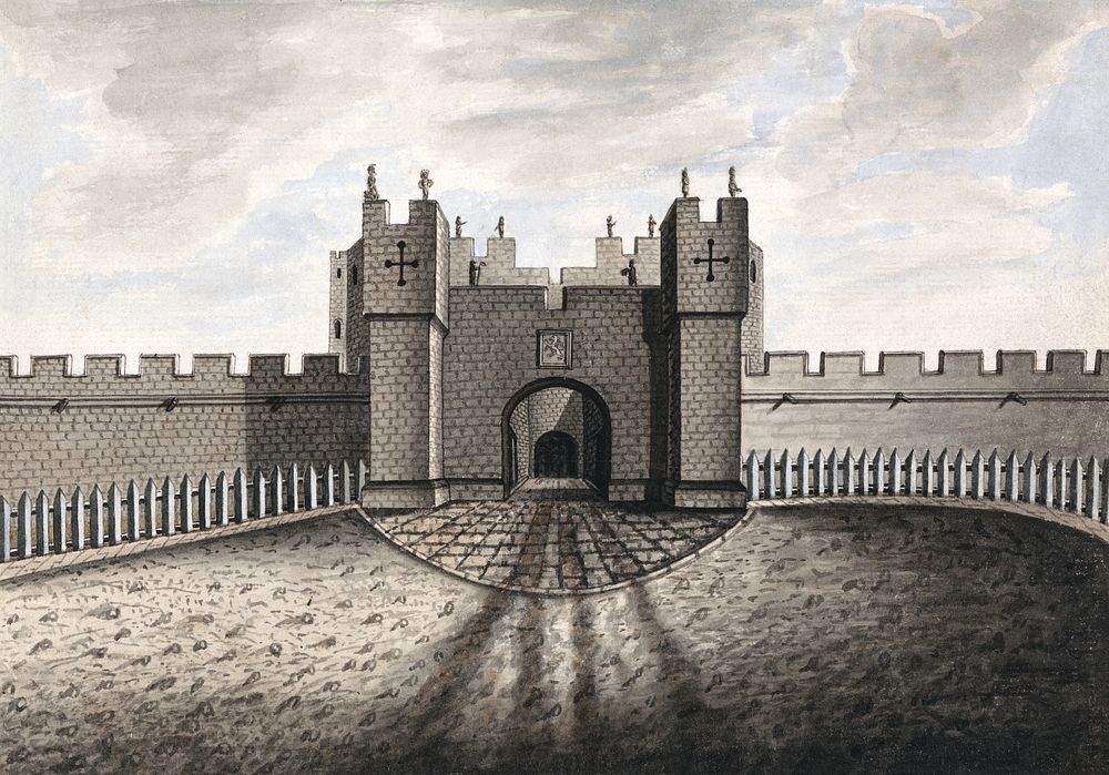 Gateway Alnwick by William Beilby. Digitally enhanced by rawpixel.