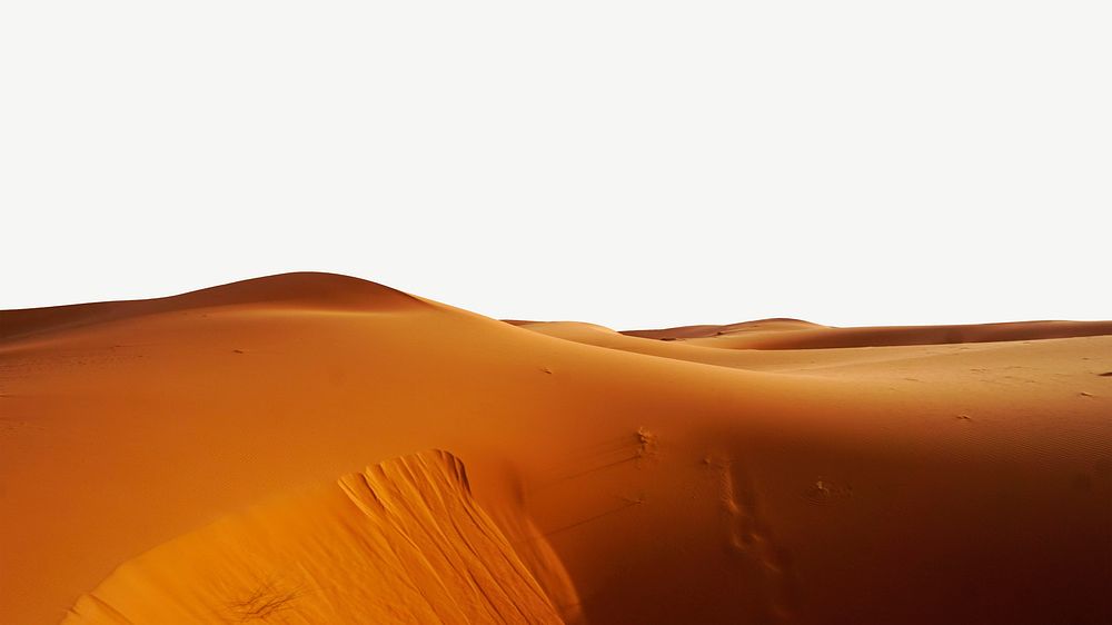 The dunes of Erg Chebbi, Morocco collage element psd