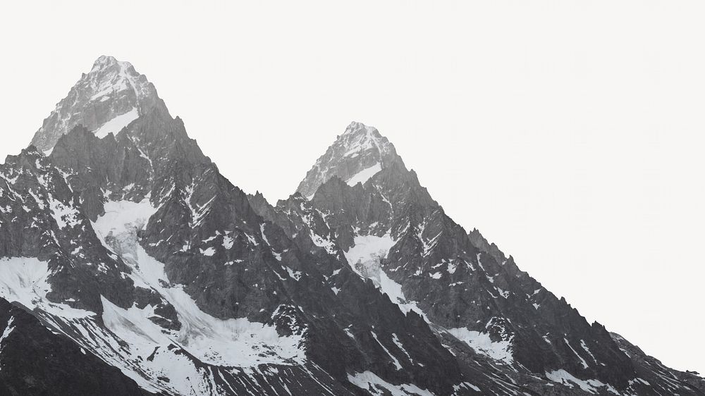 Snowy mountains background design image element
