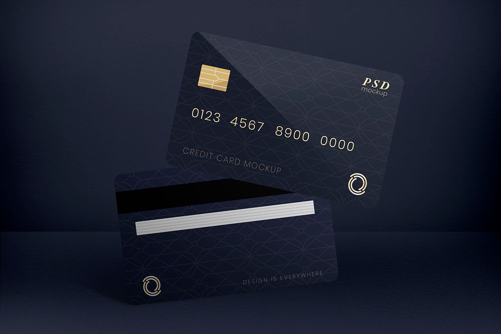 Luxury credit card mockup psd
