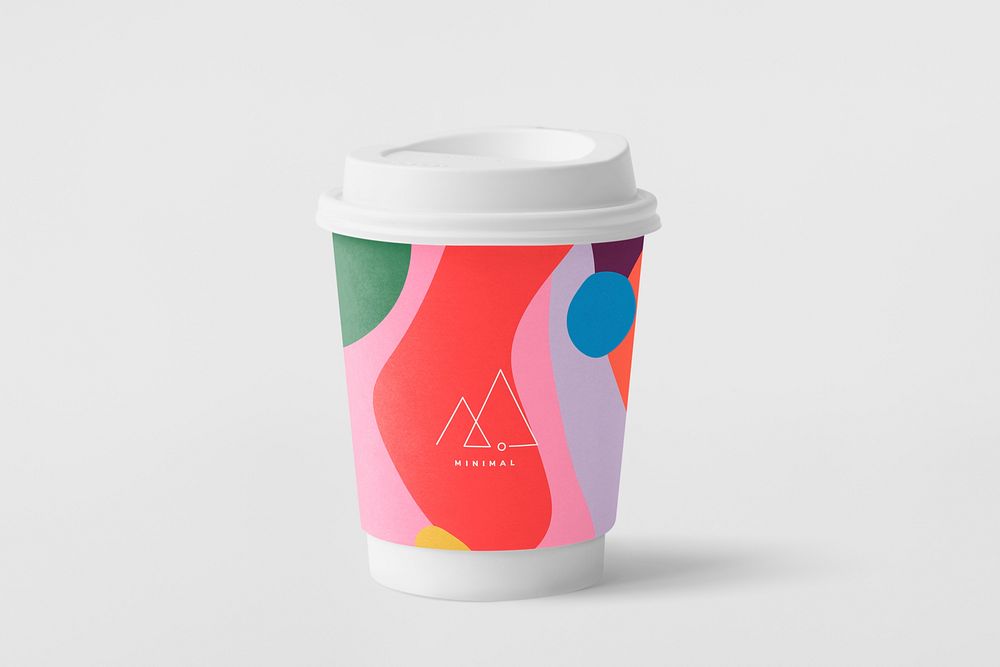 Coffee cup mockup, product packaging psd