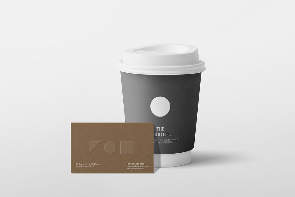 Coffee cup mockup, product packaging psd