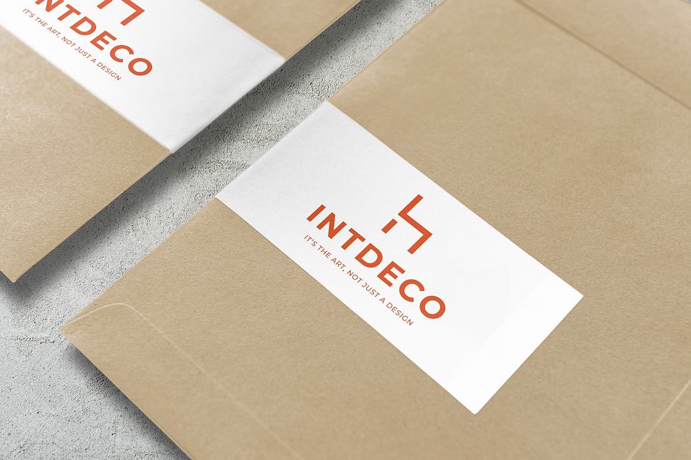 Document envelope label, business branding design psd