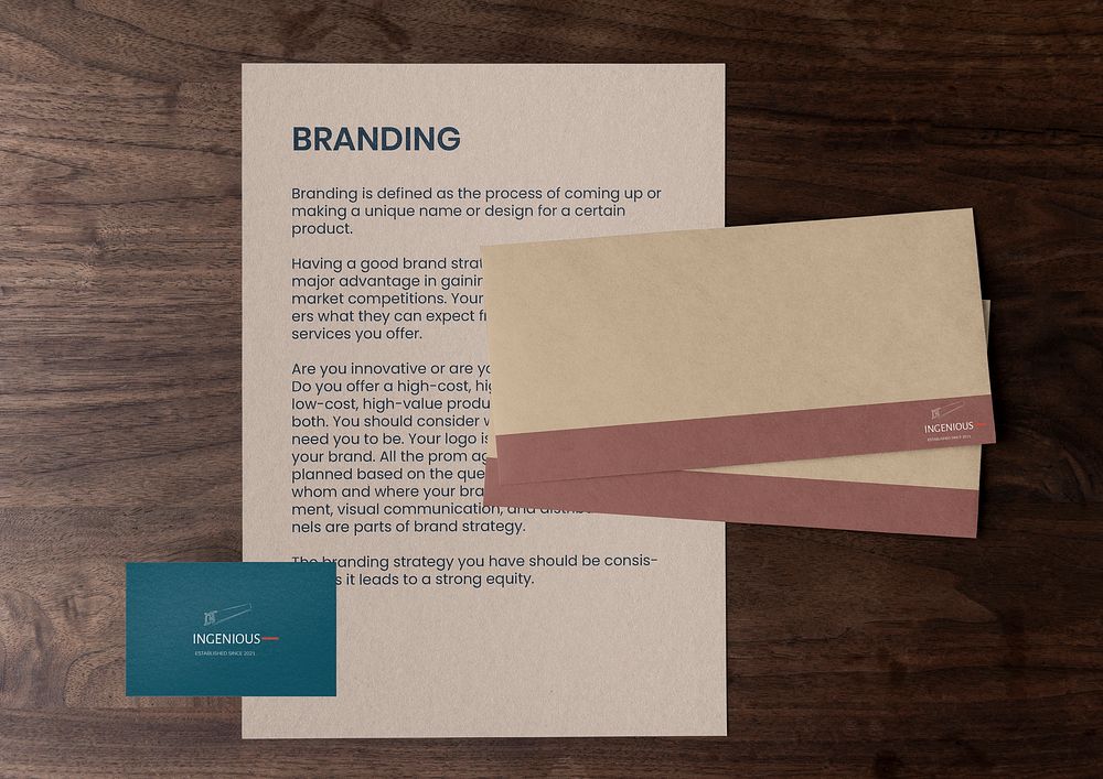 Professional corporate identity mockup, stationery set psd