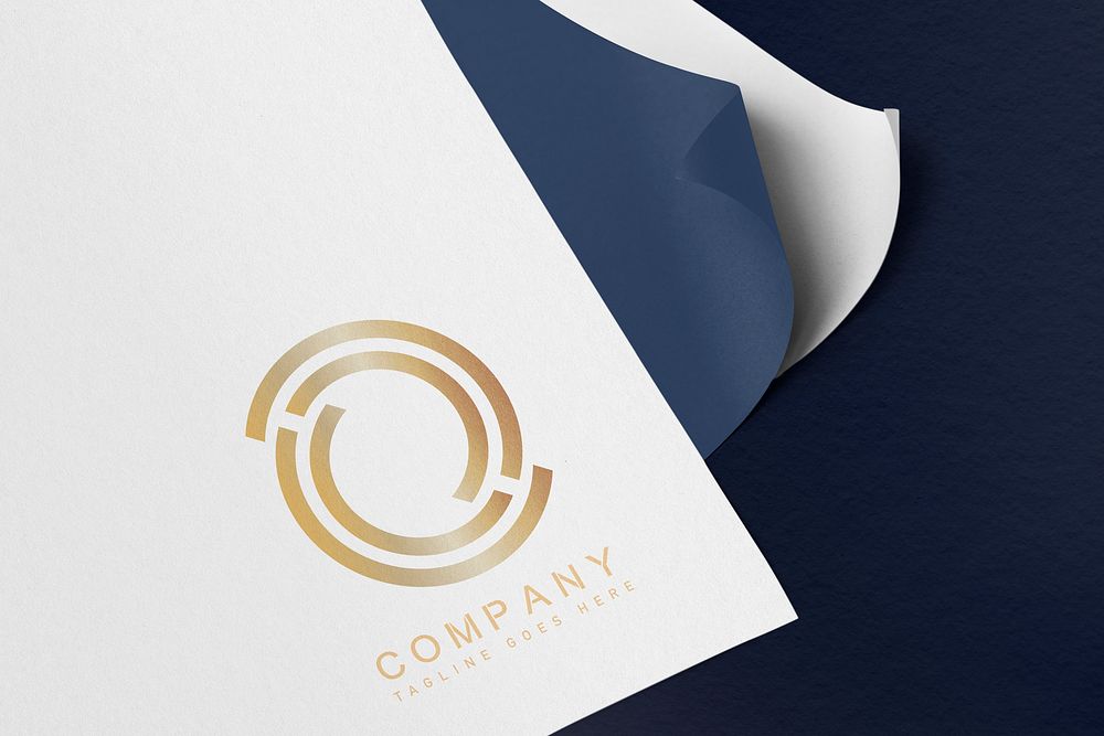 Branding logo mockup, professional design on paper psd