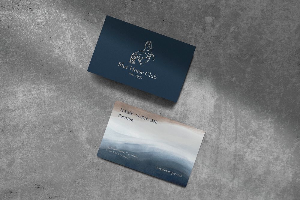 Business card mockup, professional branding identity psd