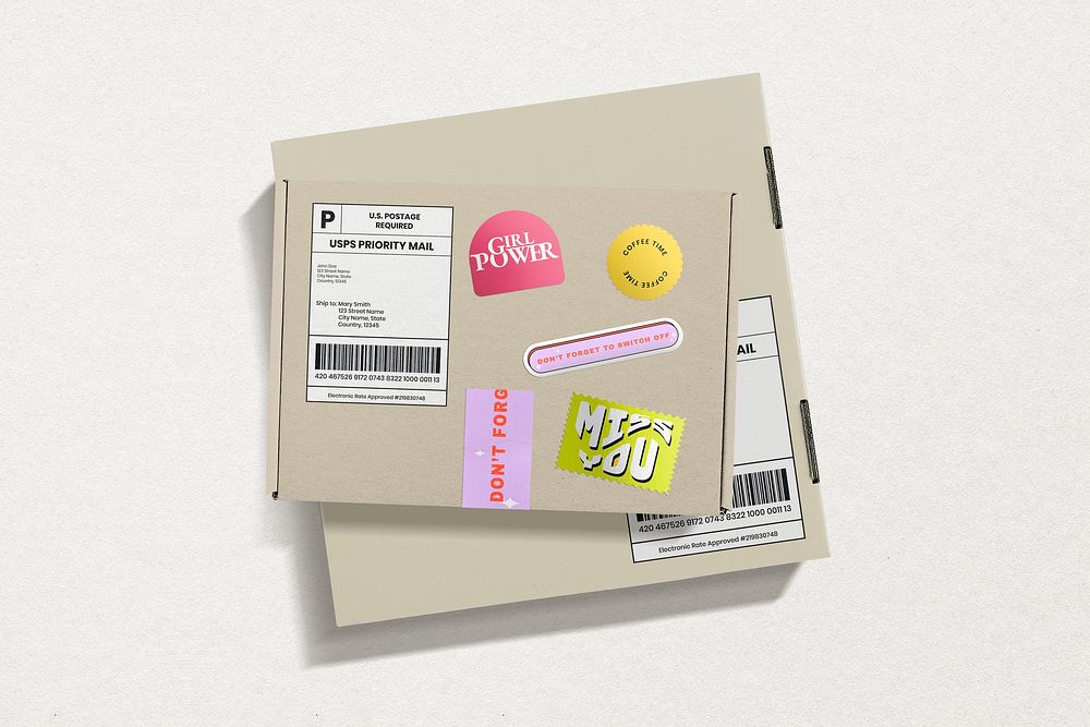 Kraft box mockup, product packaging psd