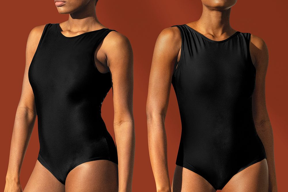 Women's one-piece swimsuits mockup psd