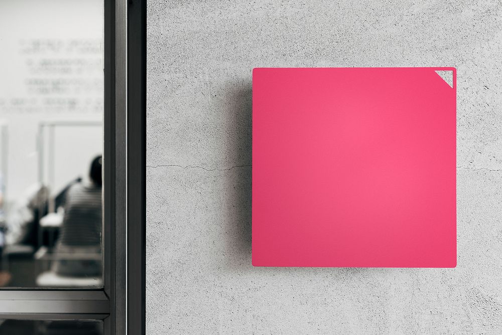 Square corporate sign, blank design space