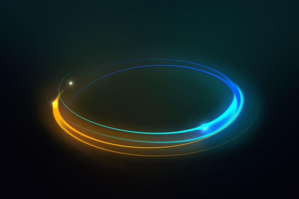 Long exposure circle element, digital remix