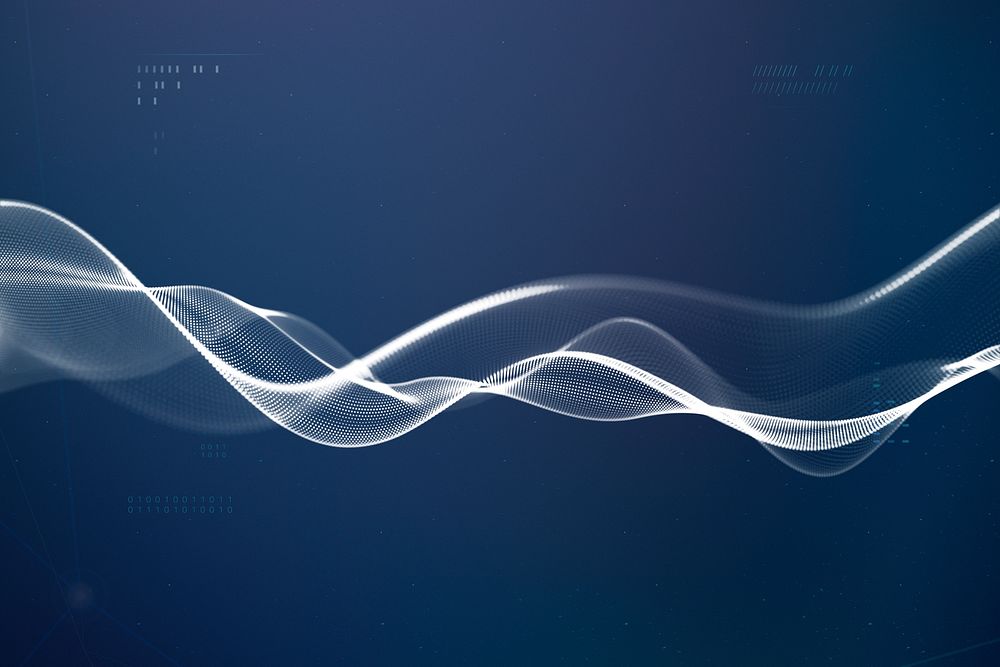 Smart technology blue background, abstract digital remix psd