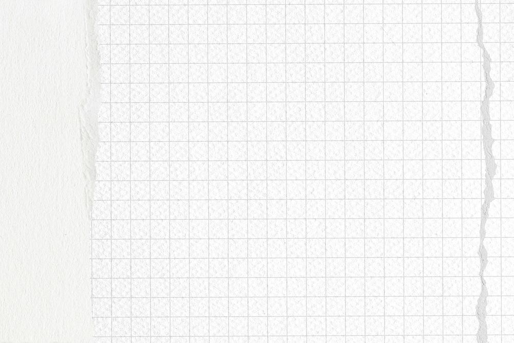 Off-white grid background, ripped paper border design