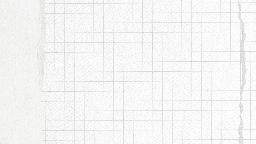Off-white grid desktop wallpaper, ripped paper border design