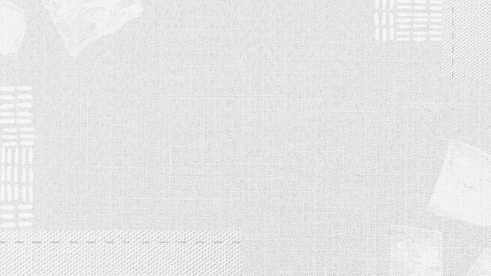 Off-white fabric textured desktop wallpaper, block prints border