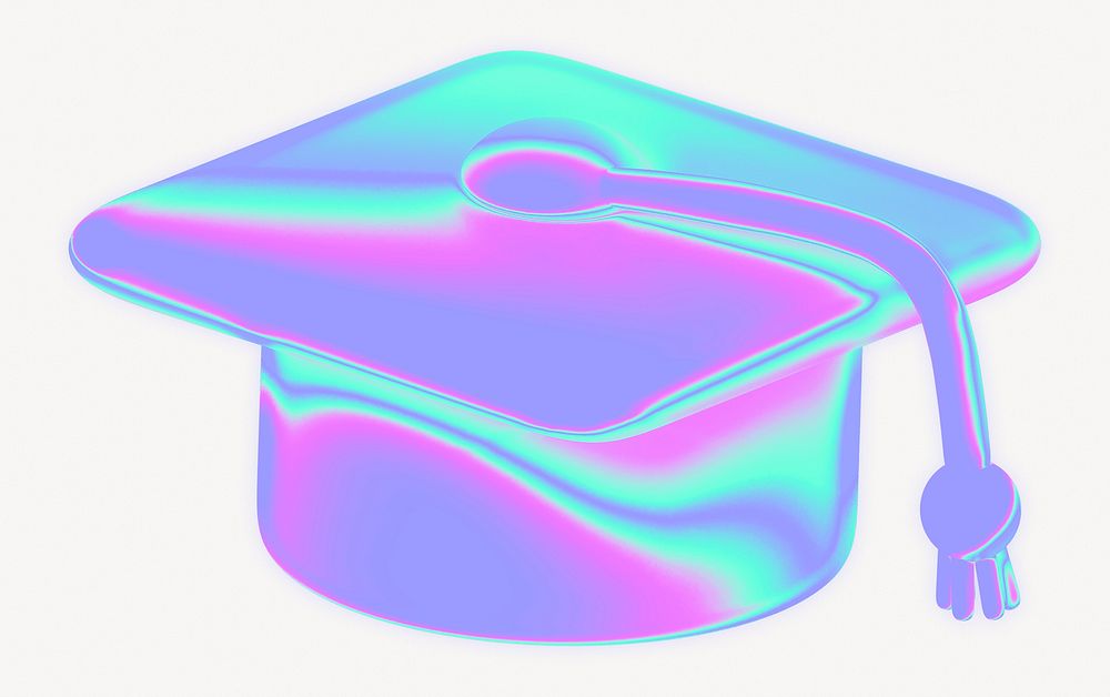 3D holographic graduation hat