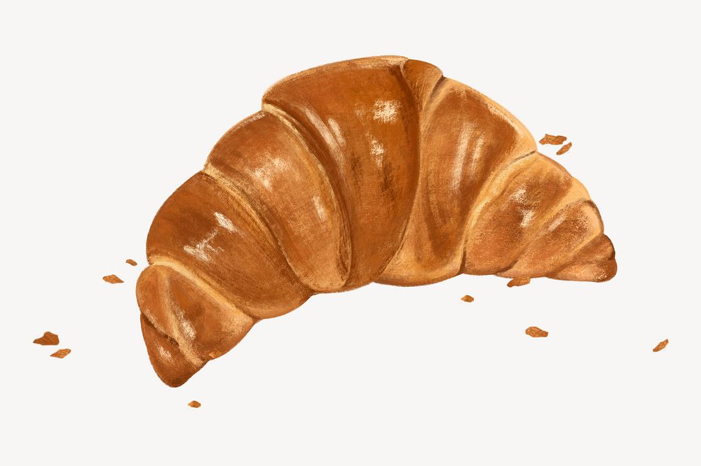 Croissant, homemade pastry illustration