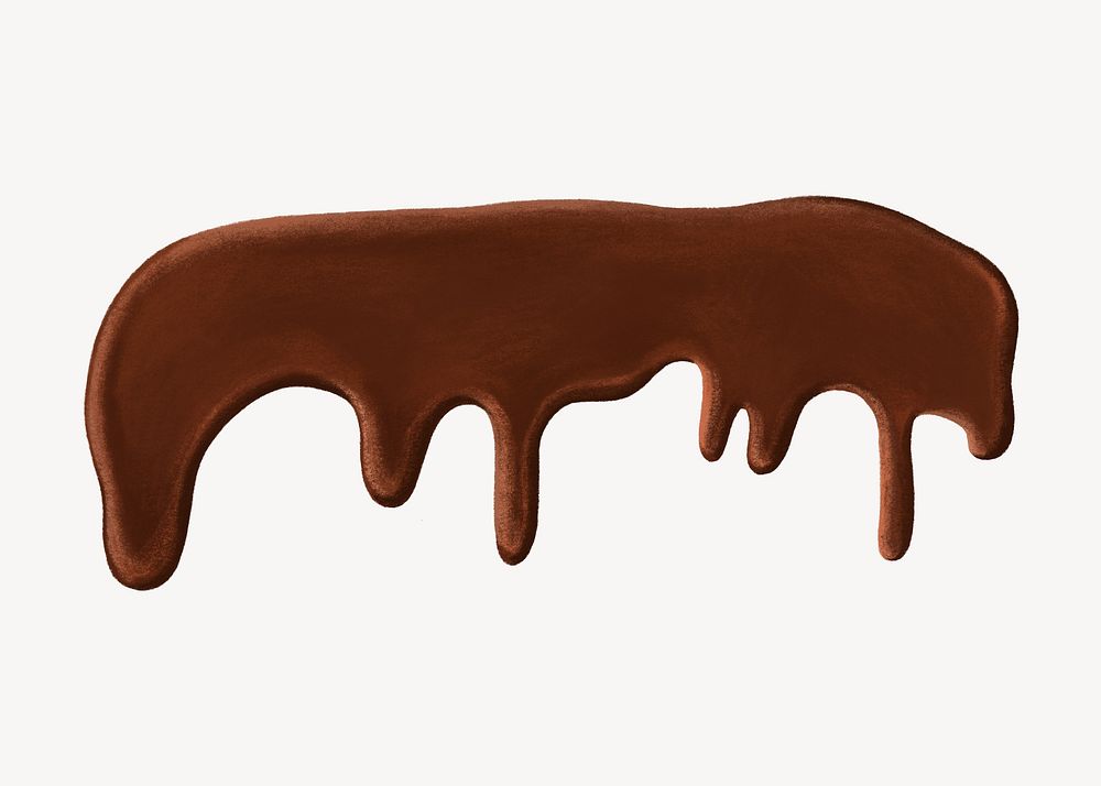 Melting chocolate, food texture illustration