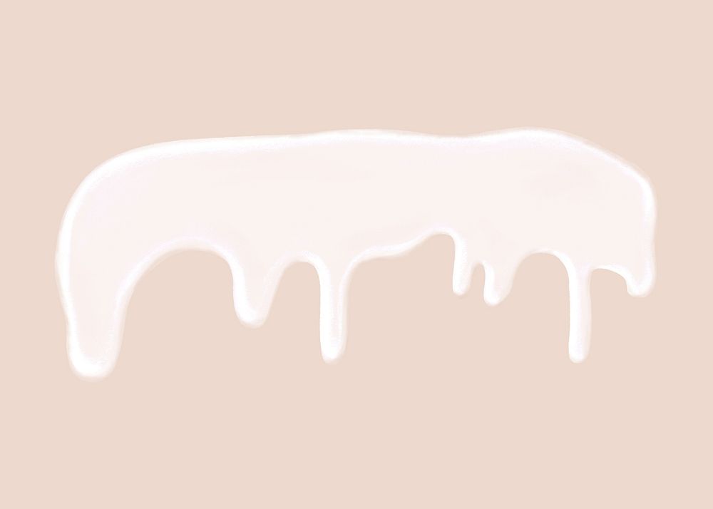 Melting icing sugar texture element illustration