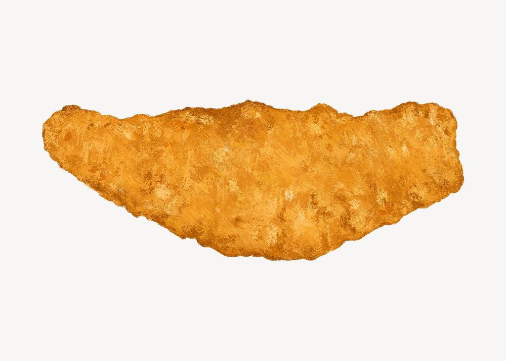 Fried fish fillet, food illustration