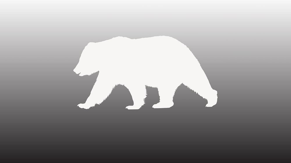 Gradient grizzly bear frame HD wallpaper vector