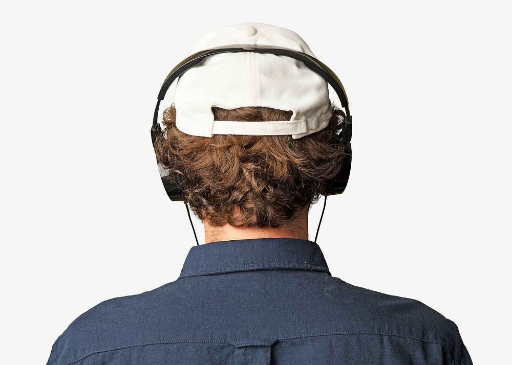 Man headphone music listening psd