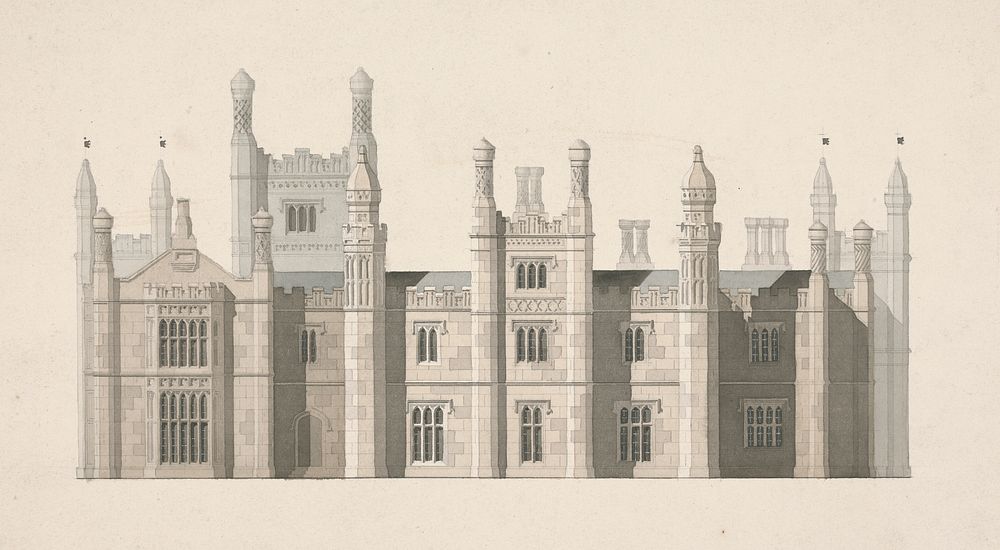 Elevation of a Proposed Design for Cambridge Colleges by William Wilkins