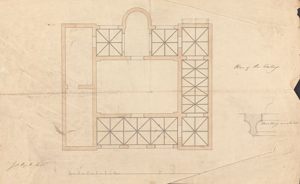 Cobham Hall, Kent: Plan of the Ceiling of the Dairy