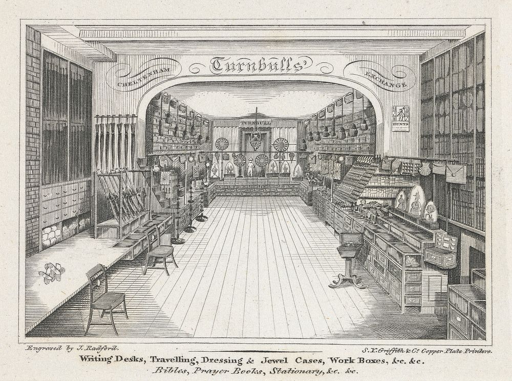 Turnbulls' Cheltenham Exchange / engraved by J. Radford.