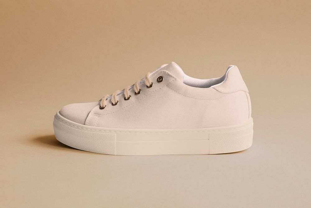 Single psd white canvas sneakers