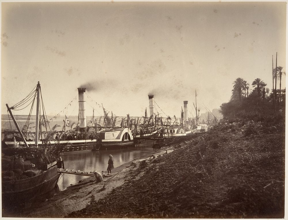 Fête de S. A. Ismaïl Pacha à bord des bateaux de LL. A A. les princes, janvier 1867