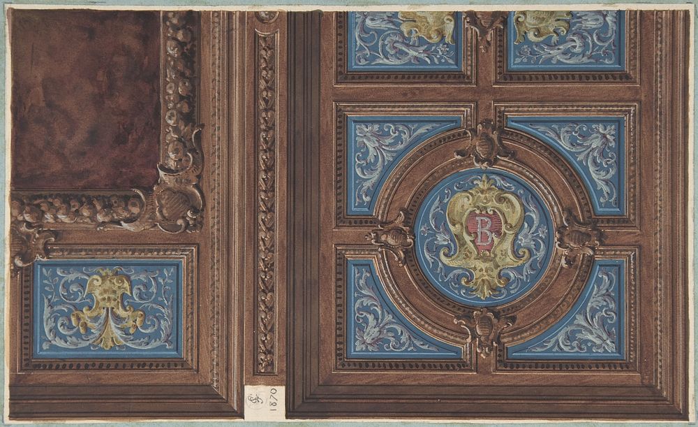 Design for Dining Room Ceiling, Hôtel de Behague