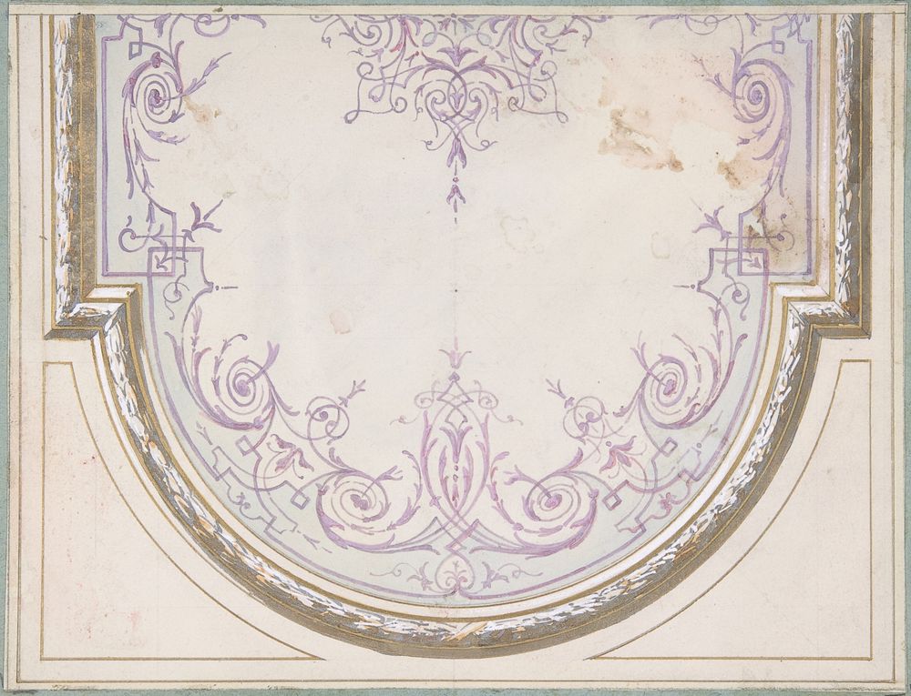 Design for Ceiling of the Duchess of Newcastle's Petit Salon, Hôtel Hope by Jules Edmond Charles Lachaise and Eugène Pierre…