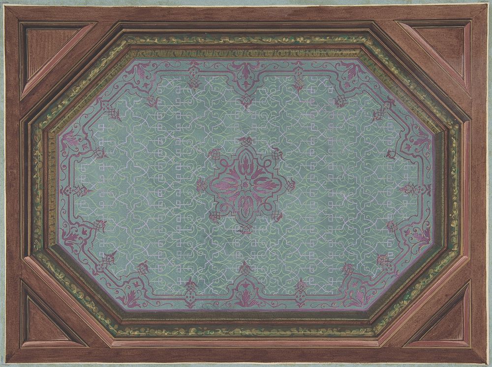 Design for Ceiling, Hôtel Hope by Jules Lachaise and Eugène Pierre Gourdet