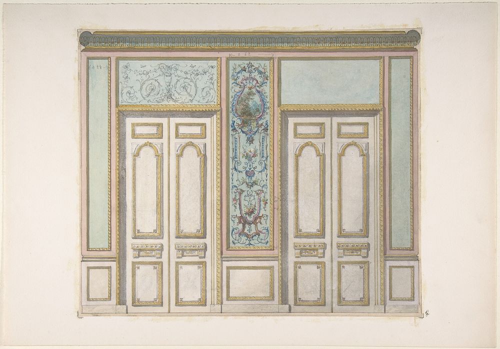 Design for a Pair of Doors Joined by an Ornamental Panel by Jules Edmond Charles Lachaise and Eugène Pierre Gourdet