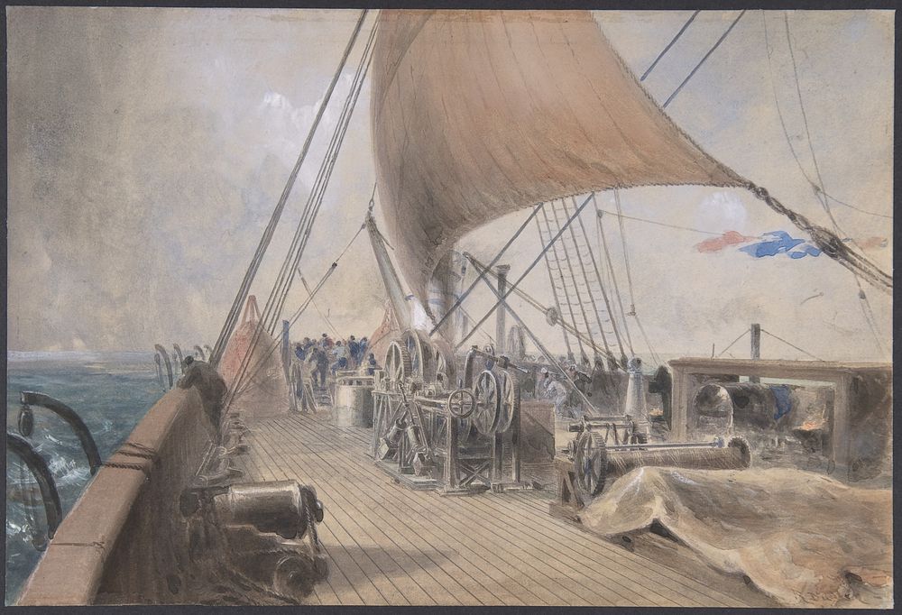 The Picking-up Machinery in the Bows of the Great Eastern by Robert Charles Dudley