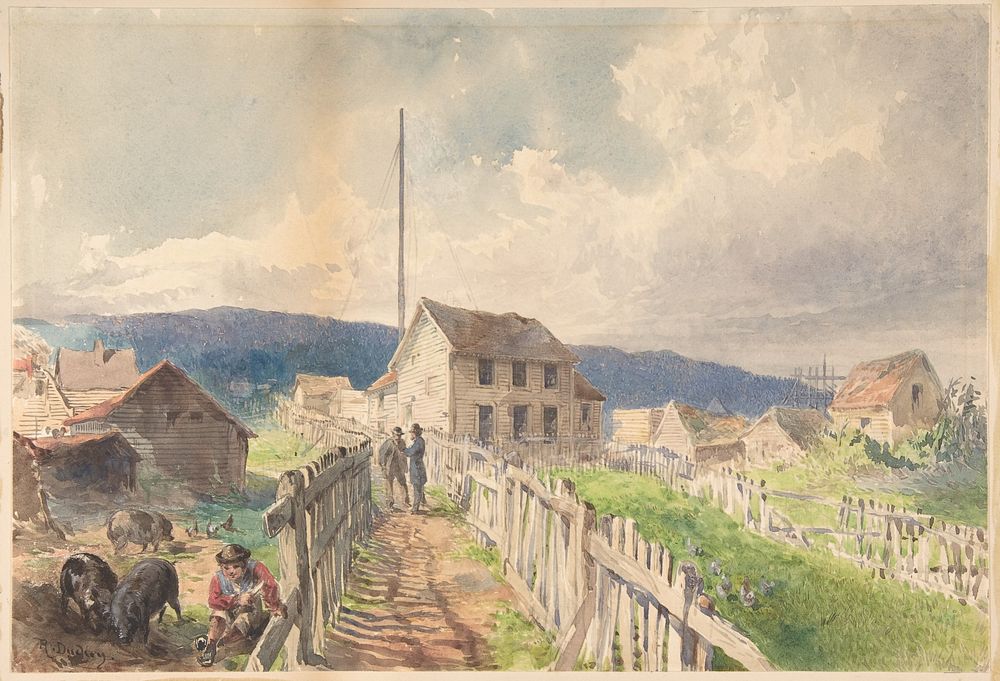 First Telegraph House at Heart's Content, Newfoundland, 1866 by Robert Charles Dudley